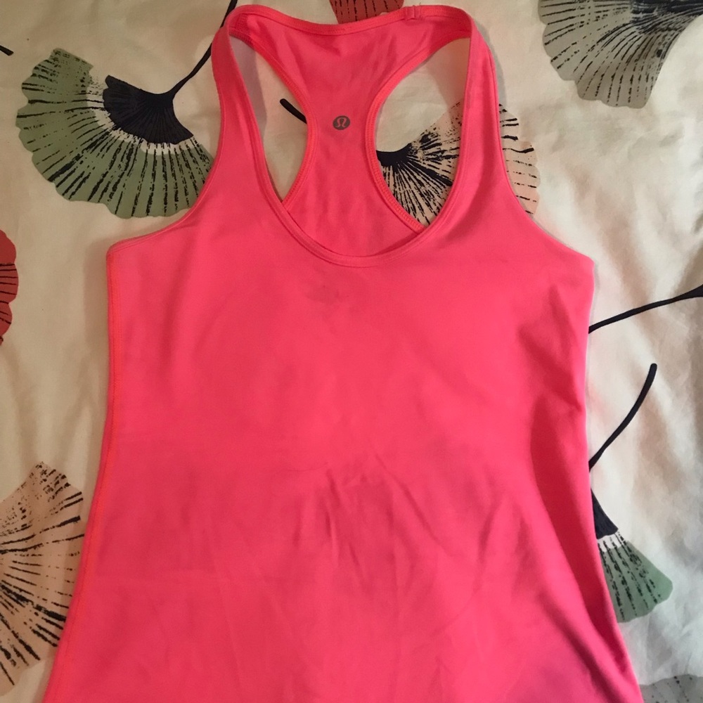 Pink lululemon racerback tank